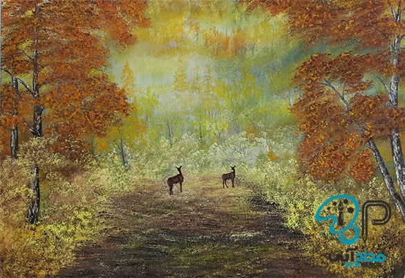 نقاشی منظره با رنگ روغن اپارات