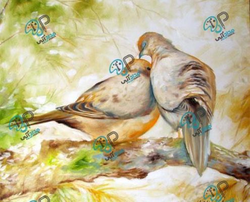 تابلو نقاشی پرندگان