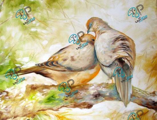 تابلو نقاشی پرندگان